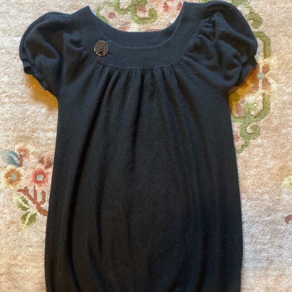 Vintage Cristi Conaway Cashmere Black Sweater Dress